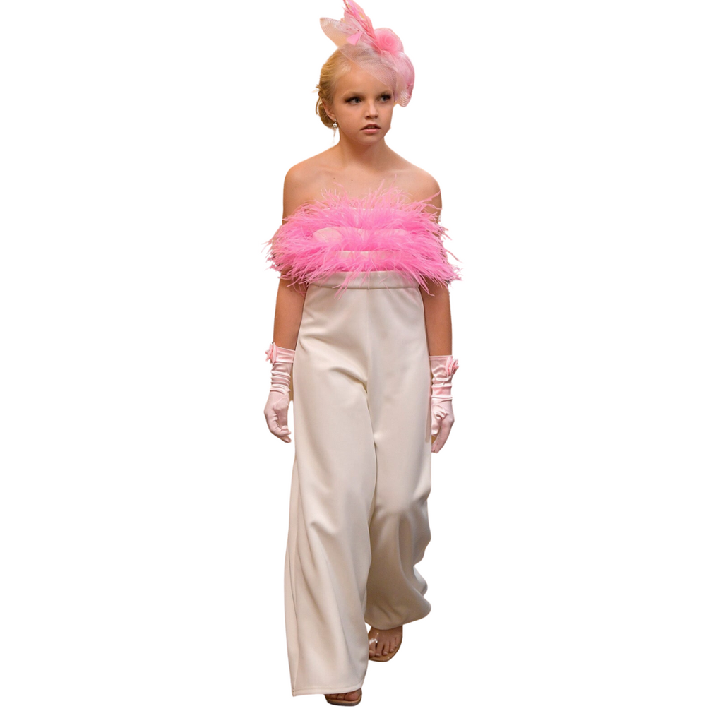 Jumpsuit with Feathered Top - 8191K